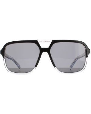 Dolce & Gabbana Aviator Top On Crystal Dark Dg4354 Sunglasses - Grey