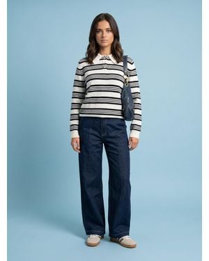Urban Bliss Stripe Jumper - Blue