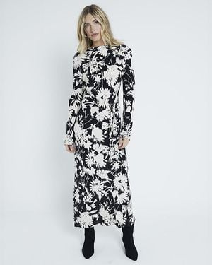River Island Floral Print Maxi Dress - White