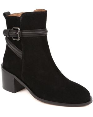 Jones Bootmaker Lisabet Leather Buckle Strap Ankle Boots - Black