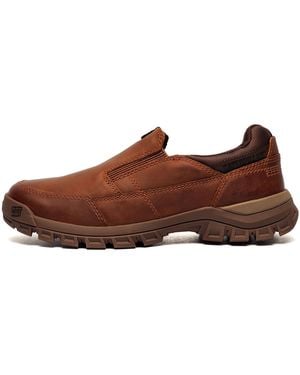 Caterpillar Cat Threshold Leather Slip On Shoes - Brown
