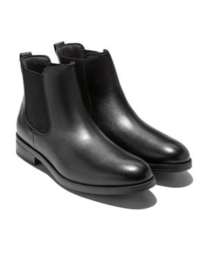 Cole Haan Newmark Grand Leather Chelsea Boots - Black