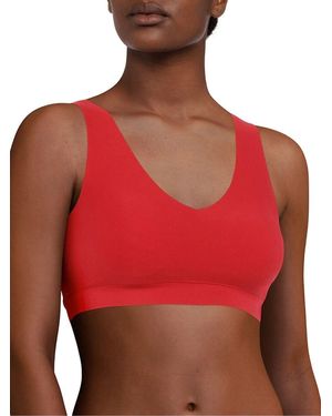Chantelle Softstretch V-Neck Jersey Crop Top - Red