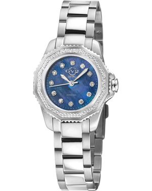 Gv2 Cortina 316L Stainless Steel, Mop Dial, Bracelet - Blue
