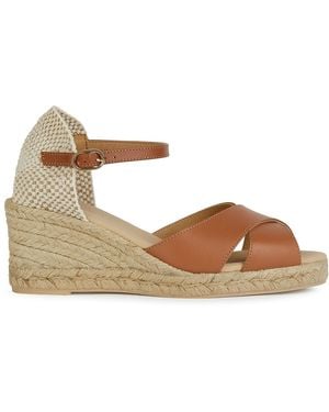 Geox Gelsa Leather Sandals - Black