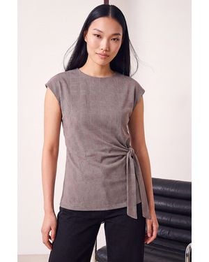 D.u.s.k Shimmer Tie Waist Top - Purple
