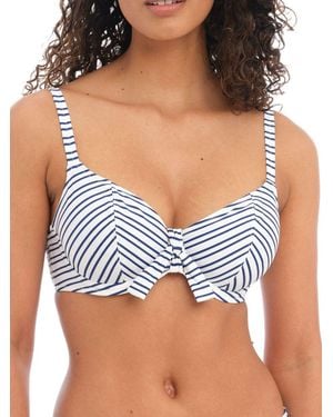 Freya New Shores Plunge Bikini Top - Blue