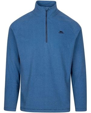 Trespass Keynote Anti Pilling 1/4 Zip Fleece Top (Harbour) - Blue