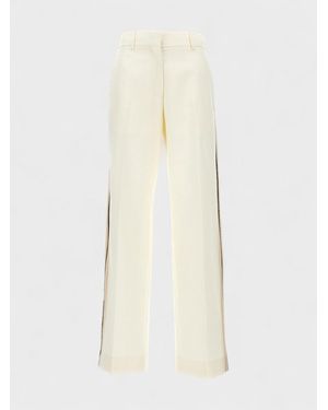Palm Angels Knit Tape Suit Trousers Butter - Natural