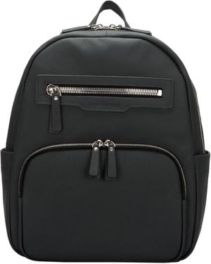 Smith & Canova Oil Tanned Leather Zip Around Backpack - Black