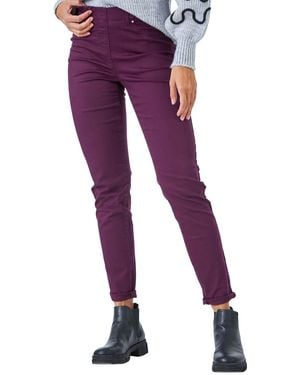 Roman Elastic Waist 31" Denim Stretch Jegging - Purple