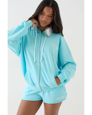 DSGN Studio Training Club Lightweight Zip Through Hoodie - Blue
