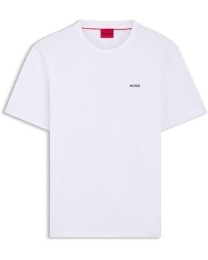 HUGO Logo Print T Shirt - White