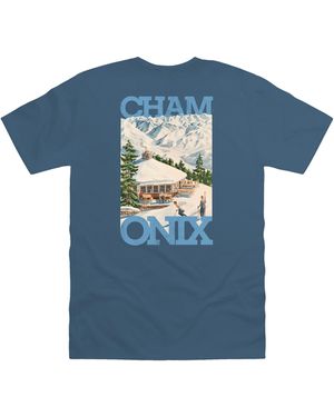Park Fields Pierce Archive Chamonix-Mont-Blanc Graphic T-Shirt Denim - Blue