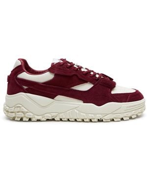 Ellesse Luxe El42 Lace-Up Lug Sole Trainers - Red