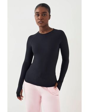 DSGN Studio Sculpt Rib Long Sleeve Top - Blue