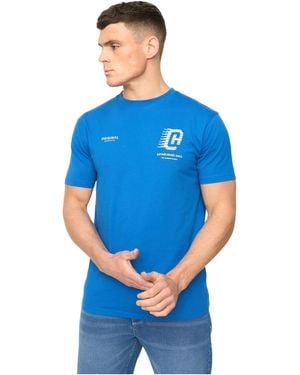 Crosshatch Morville Cotton T-Shirt (Royal) - Blue