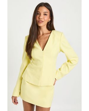 Boohoo Tailored Mini Skirt - Yellow