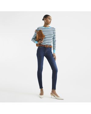 River Island Skinny Jeans Mid Rise Molly Sculpted Denim - Blue