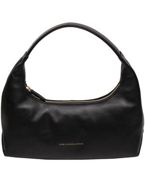 Pure Luxuries 'Reese' Nappa Leather Grab Bag - Black