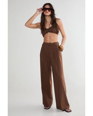 Nasty Gal Tailored Trousers - Brown