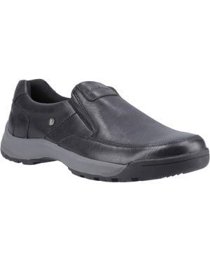Hush Puppies Vaun Leather Loafers - Grey
