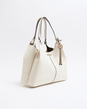 River Island Tote Bag Faux Leather Pu - White