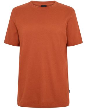 BOSS Tiburt Bubble Structure Cotton Short Sleeve T-Shirt - Orange