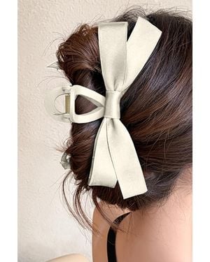 Azura Exchange Hair Bow Clip Accessory - White