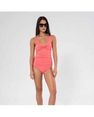 Panos Emporio Simi Solid Swimsuit - Red