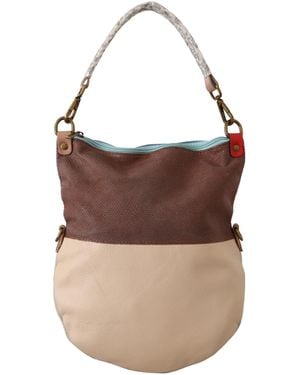 EBARRITO Multicolor Echte Lederen Schouder Tote Dames Handtas Voor Vrouwen - Bruin