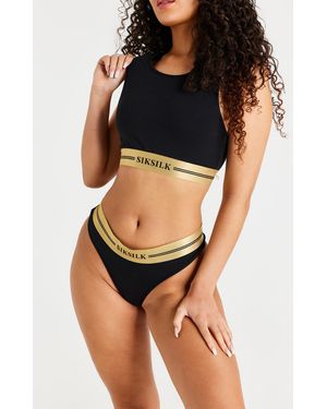 SIKSILK Racerback Bralette - Black