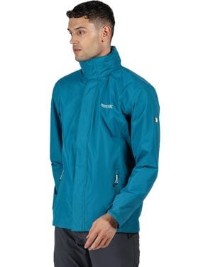 Regatta Matt Durable Taped Seam Hydrafort Waterproof Coat Jacket - Blue