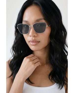 Boohoo Metal Framed Cat Eye Sunglasses - Black