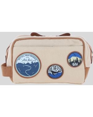 Fenland Sheepskin Explorer Patch Washbag - Blue