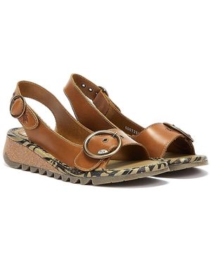Fly London Tram723fly Camel Sandals - Brown