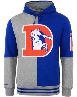Mitchell & Ness Nfl Denver Broncos Split Colour Hoodie - Blue