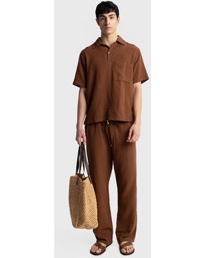 Giesto Relaxed Fit Cotton Short Sleeve Shirt - Multicolour