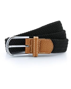 Asquith & Fox Woven Braid Stretch Riem (zwart)