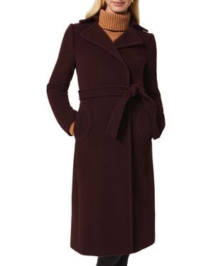 Hobbs Carissa Tie Waist Coat - Purple