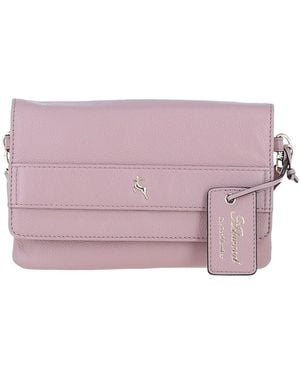 Ashwood Leather 'Brinea' Real Crossbody Bag - Purple
