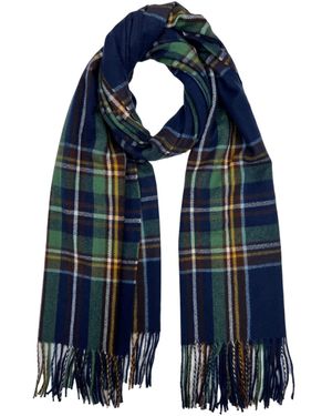 SVNX Tartan Woven With Tassels - Blue