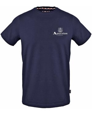 Aquascutum Crew Neck Short Sleeve Regular Fit T-Shirt - Blue
