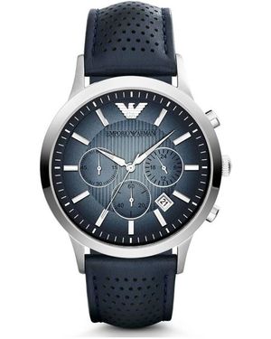 Emporio Armani Renato Mannen Horloge Blauw Ar2473 - Metallic