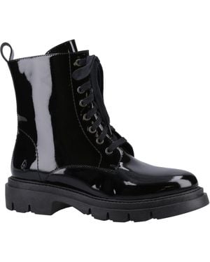 Hush Puppies Rhea Leather Boots - Black