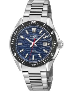 Gevril Ascari Automatic Watch Ss Case, Top Ring - Grey