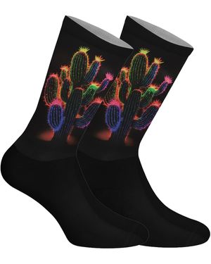 Jenes Socks Funny Printed Long For And - Black