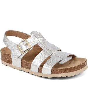 Jones Bootmaker Jean Leather Sandals - Metallic