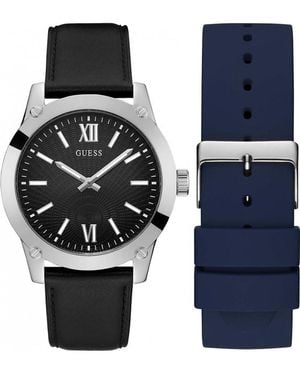 Guess Gw0630G1 Crescent Watch And Strap Gift Set - Blue