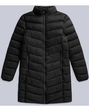 Mountain Warehouse 'Frankie' Padded Jacket With Zipped Pockets Water Resistant Coat Polyamide - Black